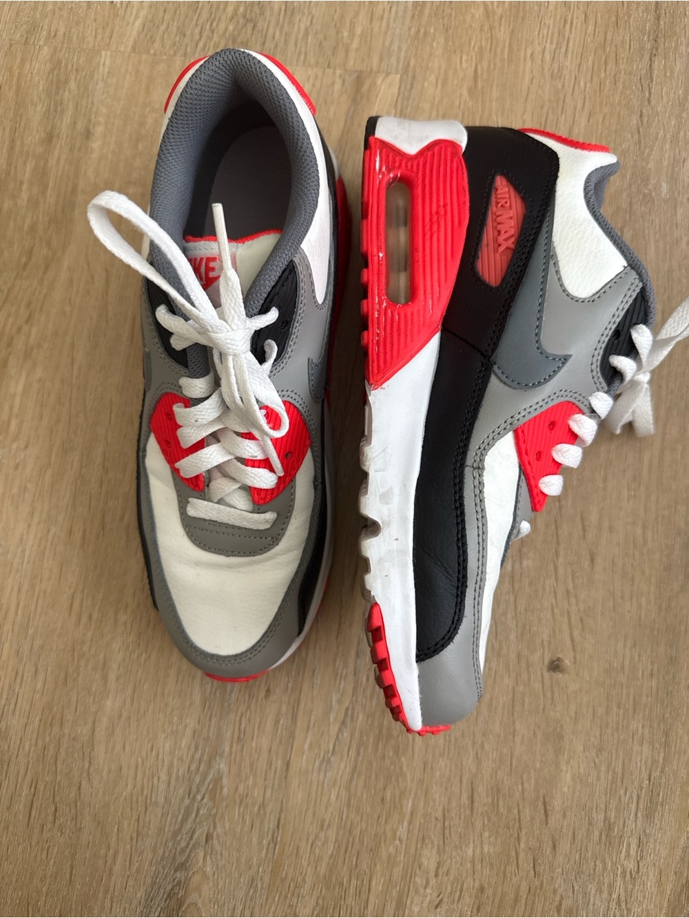 Nike Women’s Air Max Sneakers - White, Gray, Red Orange 6